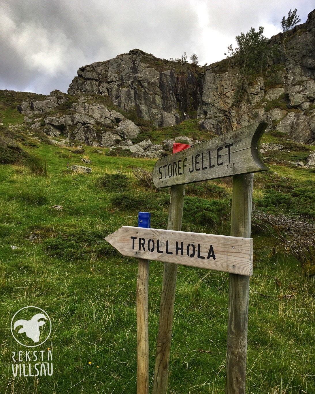 Turstien til Trollhola går gjennom beite